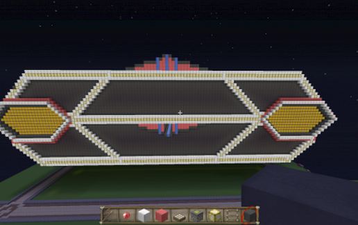 Large Space Ship schematic - building