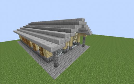 Contemporary lodge schematic - building
