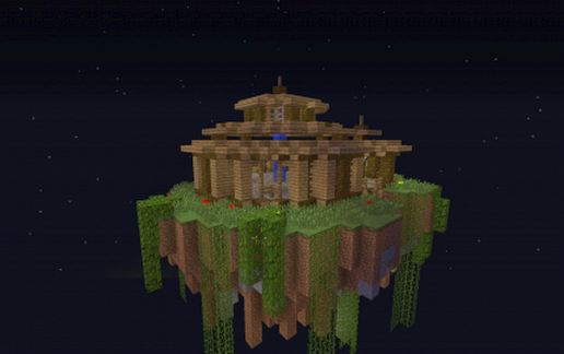Floating Island Jungle House schematic - building