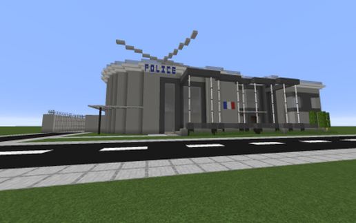 Modern Police Station (Unfurnished) schematic - building