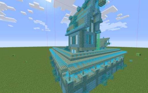 Tour avec maison et muraille medivale