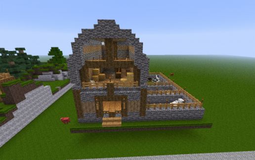 3 Stall Barn schematic - building