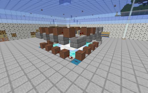 Jingle Bells in Note Blocks schematic - building