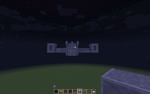 VTOL Warship (Flying, Door open) schematic - building