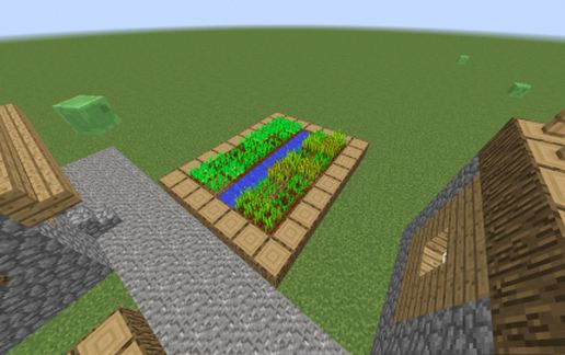 NPC Village "farm with wheat an potato's" schematic - building