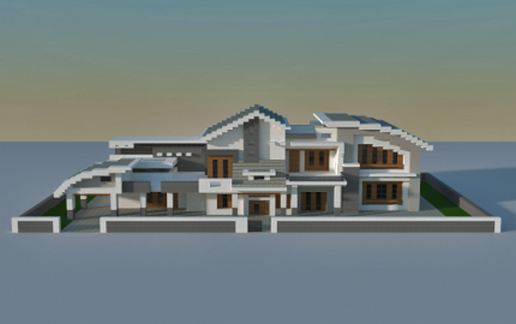 Modern house schematic - building