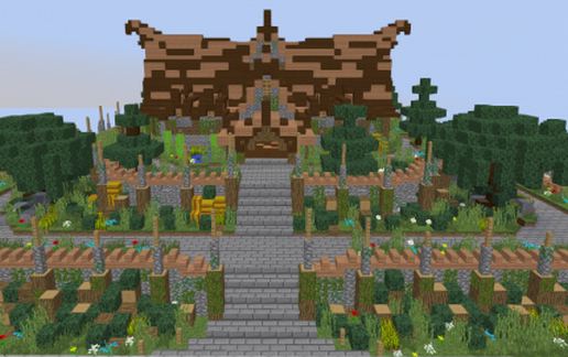 Small wooden Server Spawn schematic - building