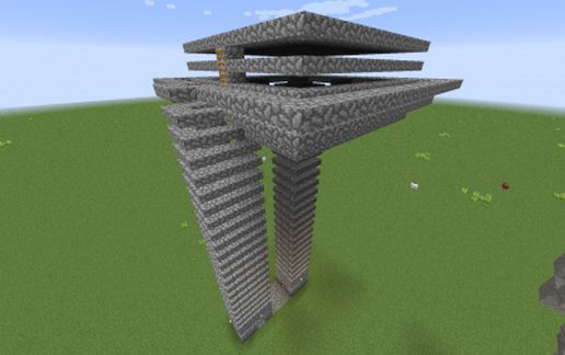Early Game Mob Farm (Drop Height) schematic - building