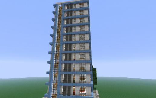 Modern Residential Skyscraper schematic - building