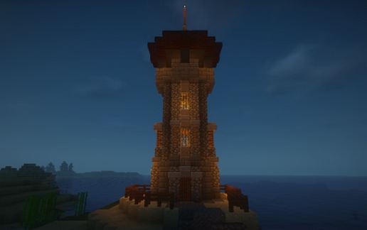 The medieval lighthouse schematic - building