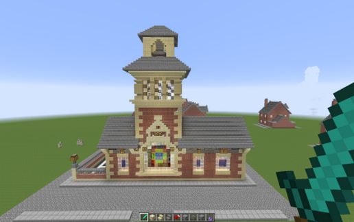 School With Bell Tower