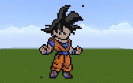 Goku Pixel Art schematic - building