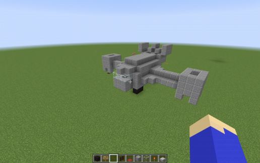 VTOL Warship (landed) schematic - building