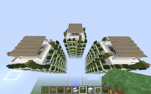Skyscraper ecofriendly house schematic - building