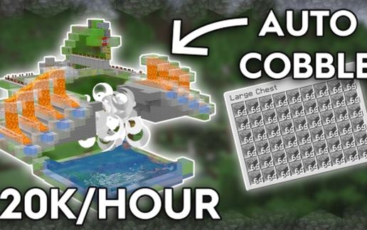 Fixed! New Updated Cobblestone Farm! Works In 1.13.X To 1.16.X! schematic - building