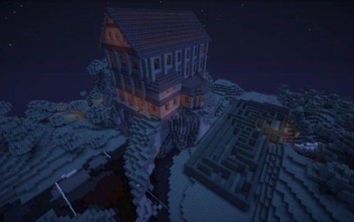 Halloween Mansion 1.7.x (+ full surroundings) schematic - building