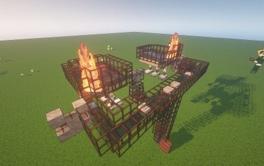 Simple Iron Farm by LogicalGeekBoy schematic - building