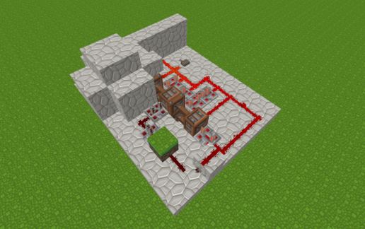 triple piston door for hidden room