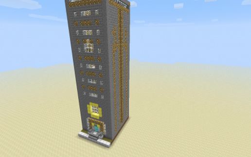 Decorated modern tower
