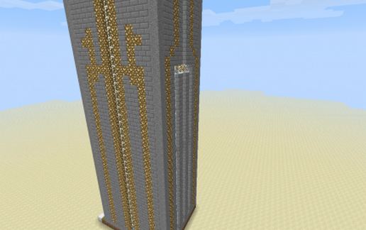 Decorated modern tower