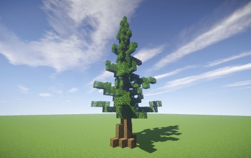 Tree in Minecraft schematic - building