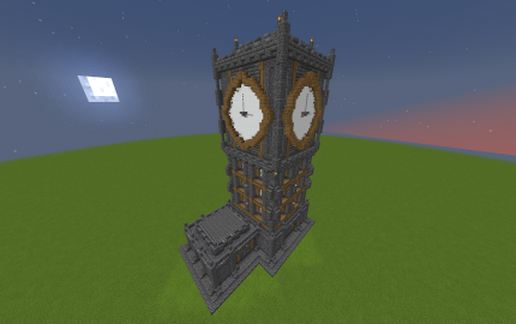 Cobblestone Generator Clock Tower schematic - building