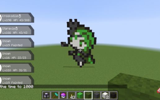 Pixel Art: Pokemon Meloetta (aria form) schematic - building