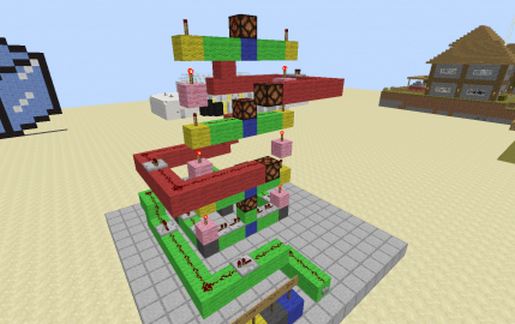 Redstone Lights Machine schematic - building