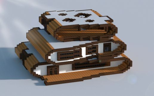 Modern house schematic - building