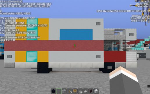 Heavily-decorated 6W Truck schematic - building