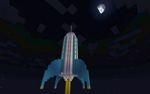 Rocket Blasting Off schematic - building