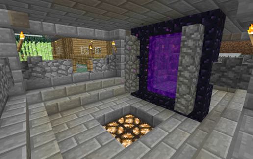 Brick-Locked Nether Portal schematic - building