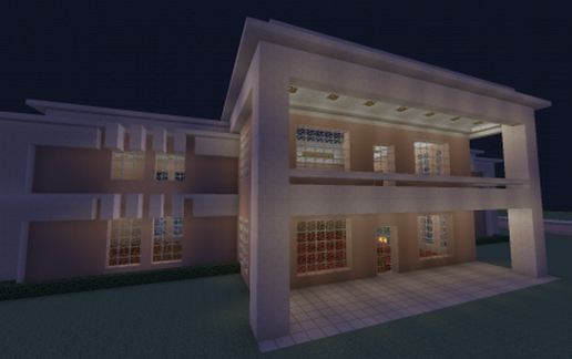 Modern House w/ Perimeter Wall