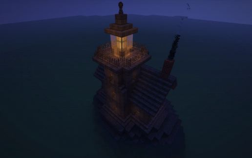 Stone lighthouse - (with working fireplace)