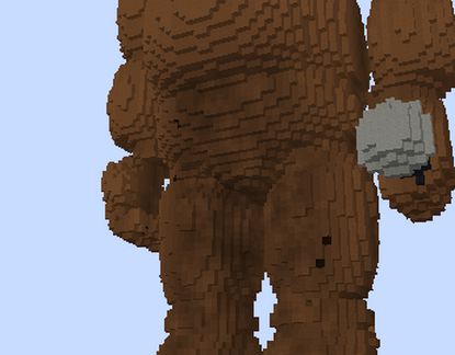 Freddy Fazbear FNAF 3D Minecraft Statue build schematic - building