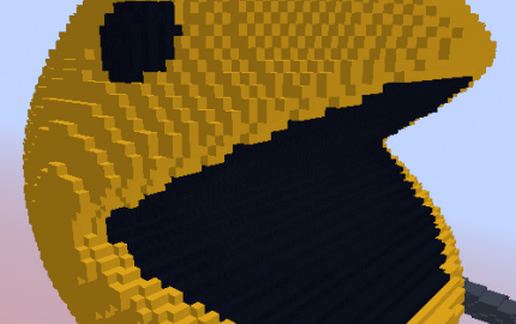 Massive Pac-Man Statue Build schematic - building