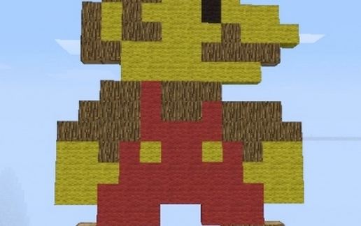 Mario pixel art schematic - building