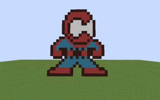 Spider Man Pixel Art schematic - building