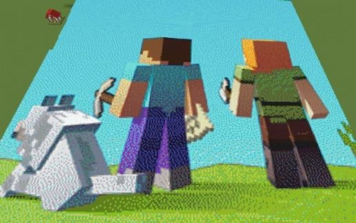 Minecraft Home-Page Entire Map Art schematic - building