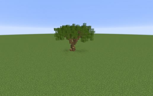Ancient oak tree schematic - building