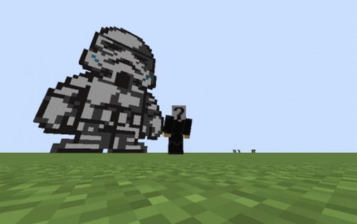 stormtrooper pixel art schematic - building