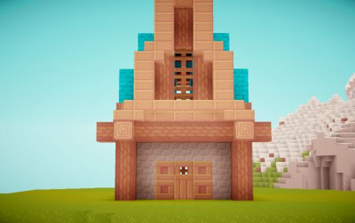 Blue Medieval Nordic House schematic - building