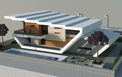 Modern house schematic - building