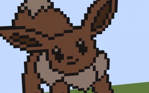 Eevee Pixelmon/Pokemon Pixel Art!! (Pokemon Eevee Pixelart!)