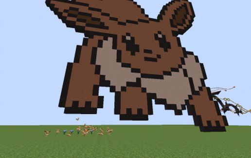 Eevee Pixelmon/Pokemon Pixel Art!! (Pokemon Eevee Pixelart!)