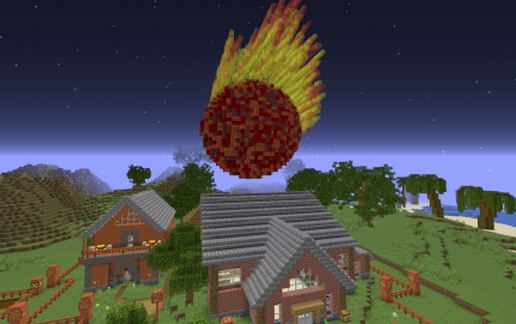 Simple meteor falling from the sky