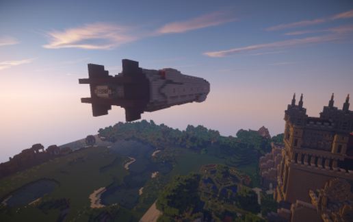 Working Air Warship - Destroyer Mk II with advanced armor and extended range cannons