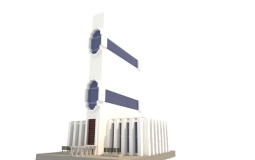 Futuristic Building schematic - building