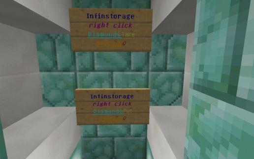 Infinity diamond storage