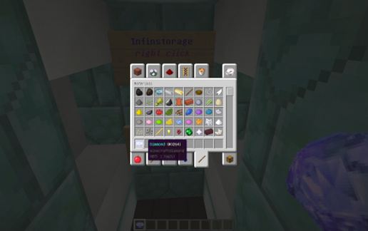 Infinity diamond storage
